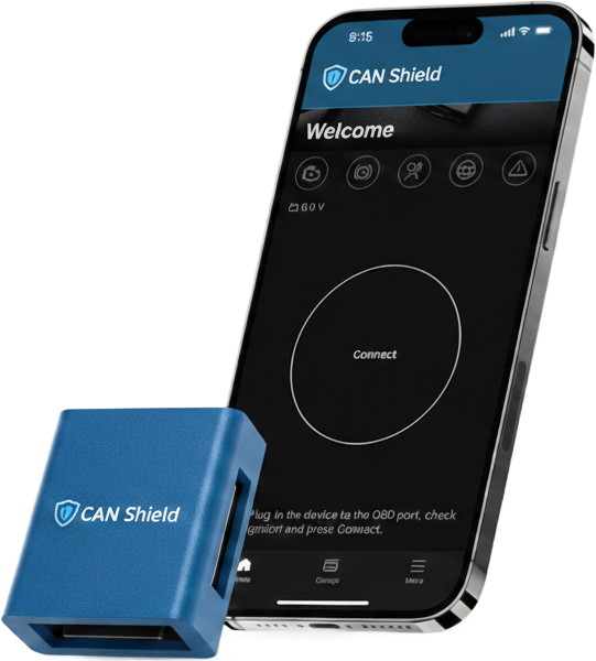 CAN Shield device and mobile app
